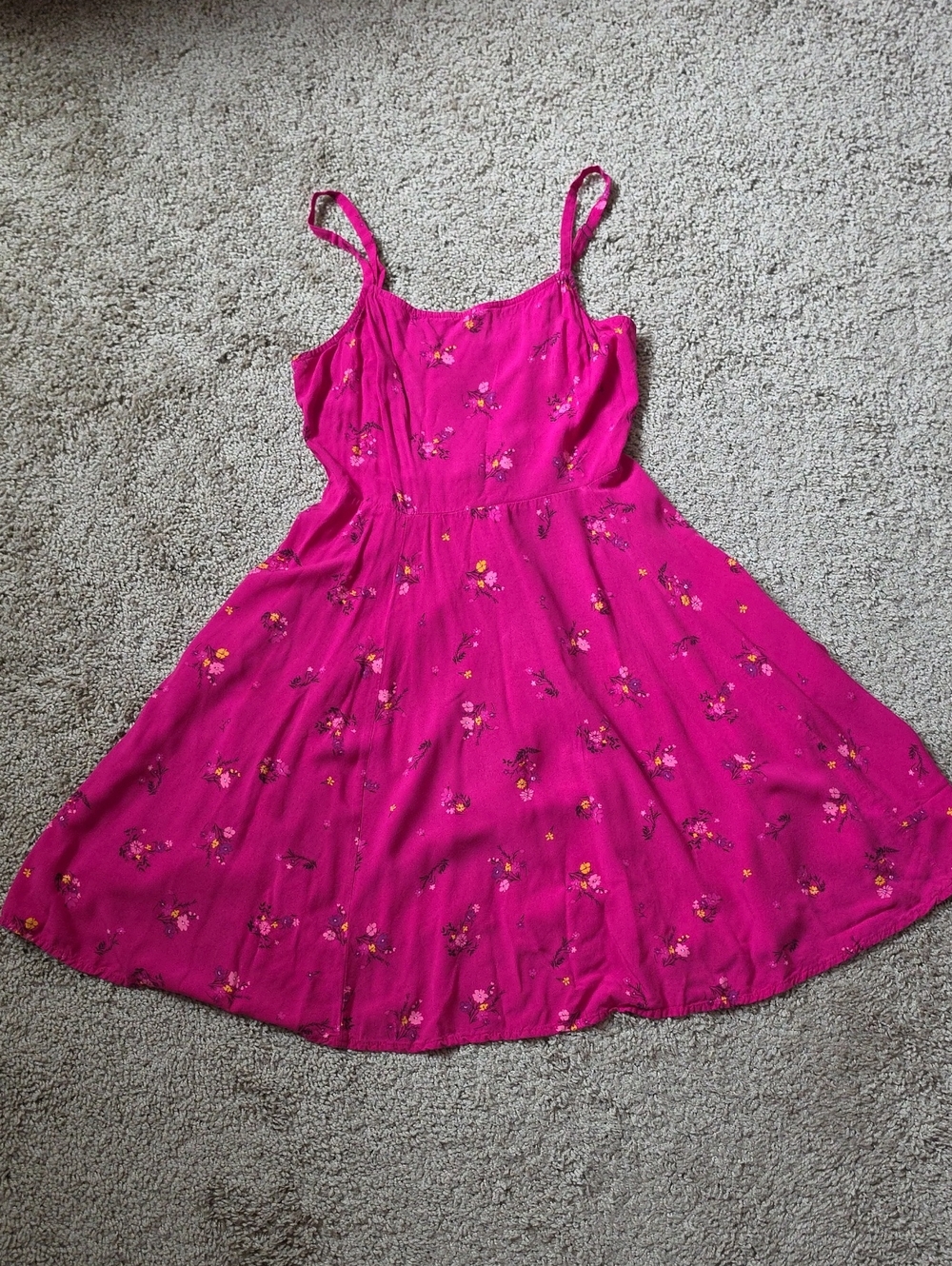 GAP Bright Pink Floral Mini Dress
